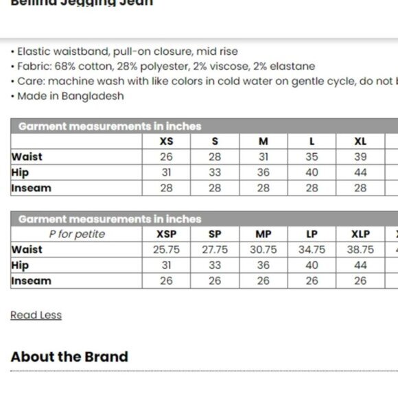 New Bellina Blue Stretch Pull On Jegging Jean Size Small Petite bin 4A - Picture 5 of 5